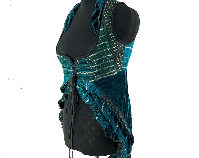 3XL. Celeste Velvet Underbust Corset Dress with adjustable skirt SKU:2126-9544