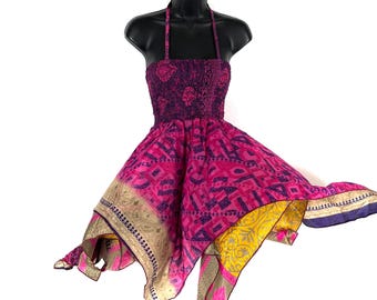 Elvina Fairy Dress; Silky One Size Sundress comfortable & ethical, Length 87cm (34") SKU:901-8343