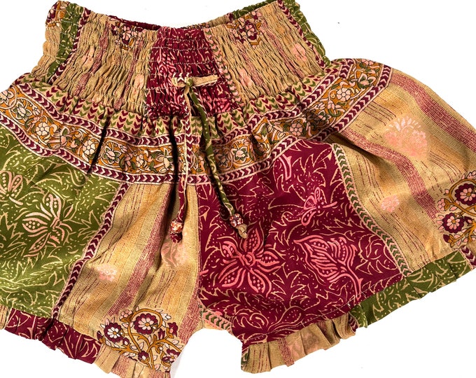 M/L. Silk Venus Shorts; Sexy Hot Pants, Soft Silky Boho Booty Shorts SKU:SS2-7565