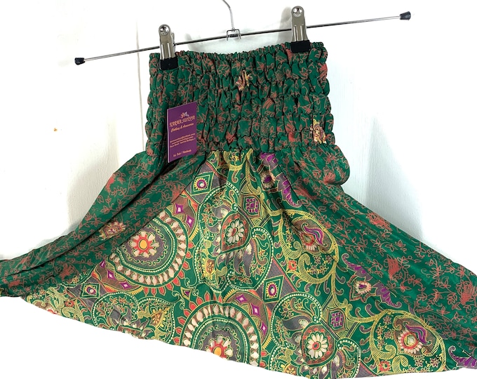 Child Size 4, Silk Harem Pants, Children's Afghans, drop-crotch, Ali Baba, yoga, unisex kids trousers.