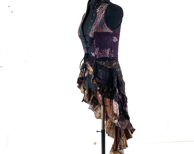 M Isabella Corset  Dress - Steampunk - Silk Brocade (SKU:2001-9628)