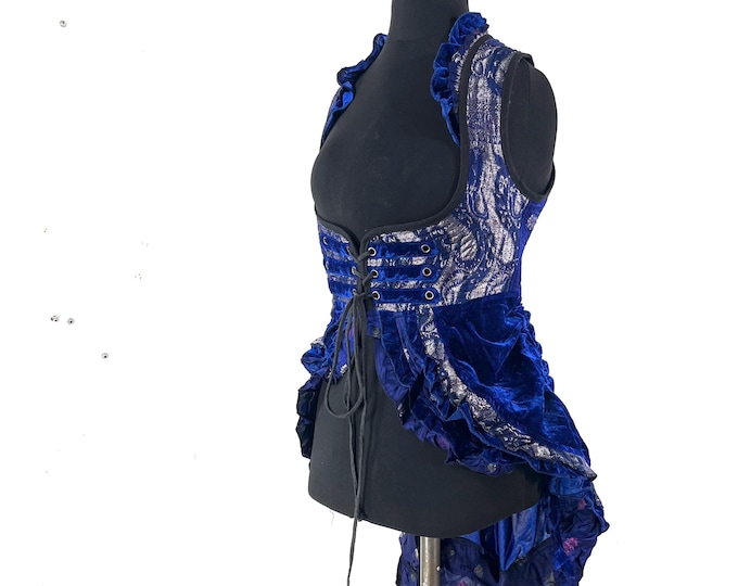 M. Celeste Velvet Underbust Corset Dress with adjustable skirt SKU:2122-9499