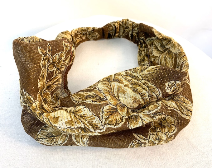 Cotton Headband - hair-band, dust-mask, neck-scarf, bandana, scrunchies.  Option to add buttonsbased in UK