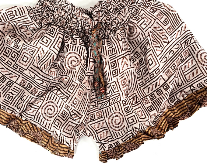 S/M. Silk Venus Shorts; Sexy Hot Pants, Soft Silky Boho Booty Shorts SKU:SS1-7556