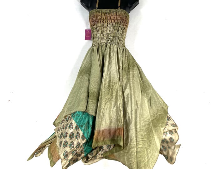 Aurora Fairy Dress, Long Summer Silk Maxi, Tall Girl Sundress 47" (One Size  SKU:902-10577)