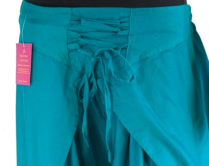 Aqua Tulip Palazzo Pants in Rayon (Split open leg harem trouser) Why buy boring?