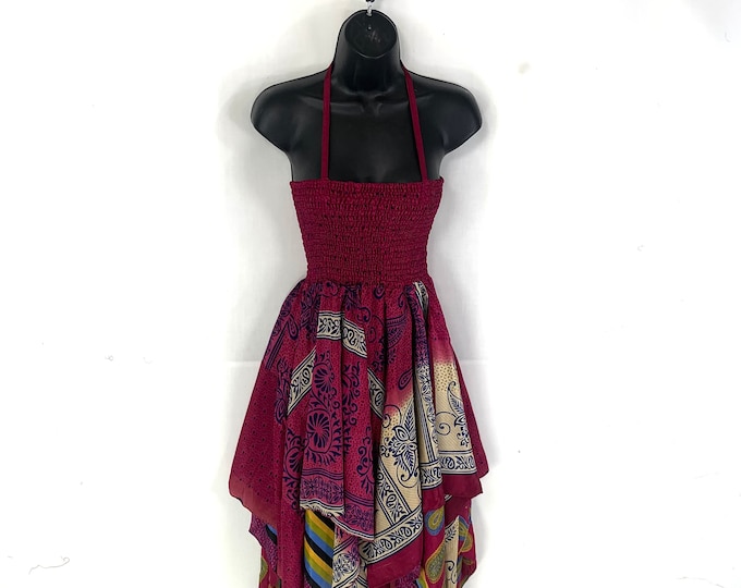 Dana Silk Fairy Dress; Midi Length 38" / 97cm. Up-to 52” / 133cm waist  (XL  SKU:903-4888)
