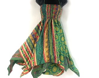 Adeline Summer Silk Fairy Dress Long 40" Maxi  in One Size. (The Perfect Tall Girl Summer Dress) SKU:902-4527