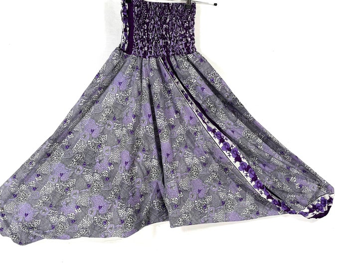Harem pants One size in Silk. (Drop Crotch Afghani Pants, Ali Baba, Aladdin, Unisex) SKU:880-8059
