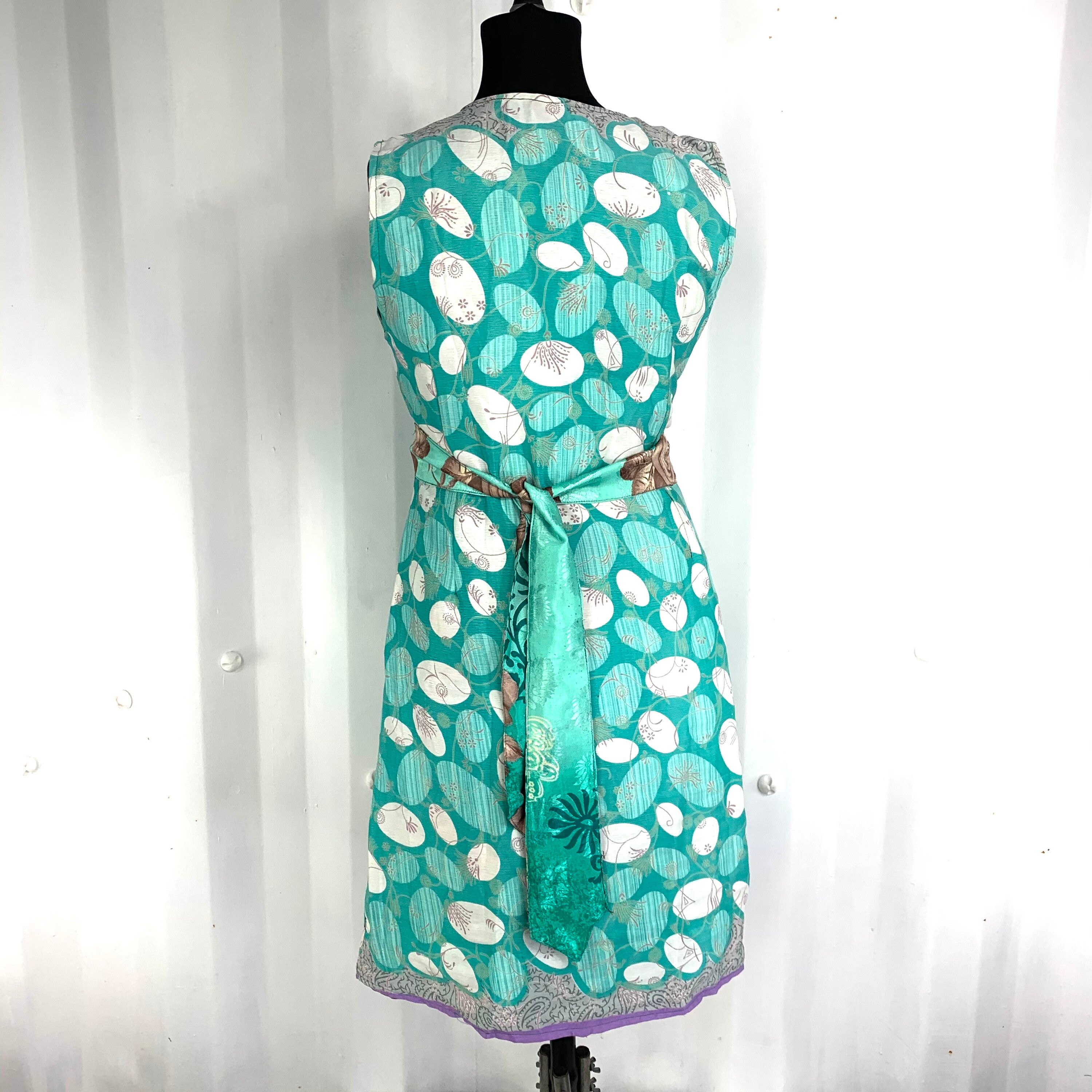 UKM. Wrap Star. Reversible Silk Wrap dress. Double layer Etsy