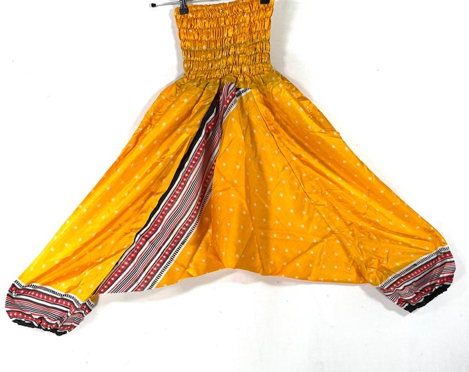Harem pants One size in Silk. (Drop Crotch Afghani Pants, Ali Baba, Aladdin, Unisex) SKU:880-8064
