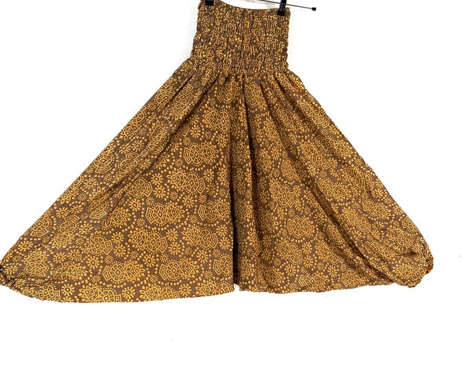Harem pants One size in Silk. (Drop Crotch Afghani Pants, Ali Baba, Aladdin, Unisex) SKU:880-9242