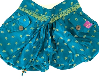 S/M. Goddess Pocket Shorts, Lined Hot Pants Cali Blue Shorts. SKU:1060-6526