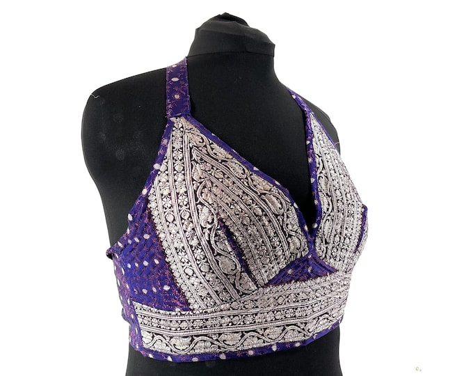 2XL Phoenix Tribal Top. New cut in Silk brocade (SKU:1026-7686)