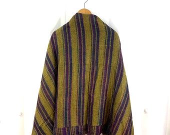 Green Cosy Blanket 4 parties festivals & snuggling. A lovely soft touch, very warm, nice and lightweight Shawl Blanket Scarf Throw.