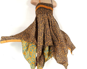 Girls Fairy Dress 2-6 years old; Silk Flower Girl Dress, Princess Dress, Boho Sundress, Hippie Style SKU:900-7533