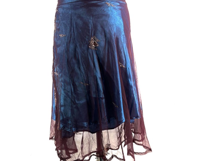 Aari Tari Midi Wrap Skirt - 2 layer (SKU:2011-9878)
