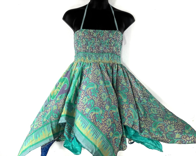 2XL Bust Lilian Fairy Dress - Long Maxi Silk Tall Girl Summer Dress (SKU:909-7371)