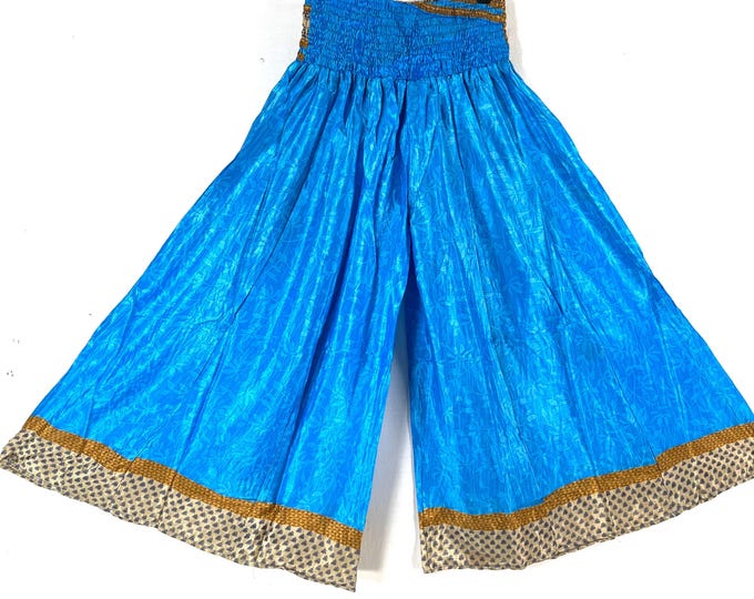 Corlissa Plus Plus Size Culottes in Summer Silk with 2XL Elasticated Waist, Great for a fuller figure. (Wide Leg Palazzo Pants) SKU:837-8630
