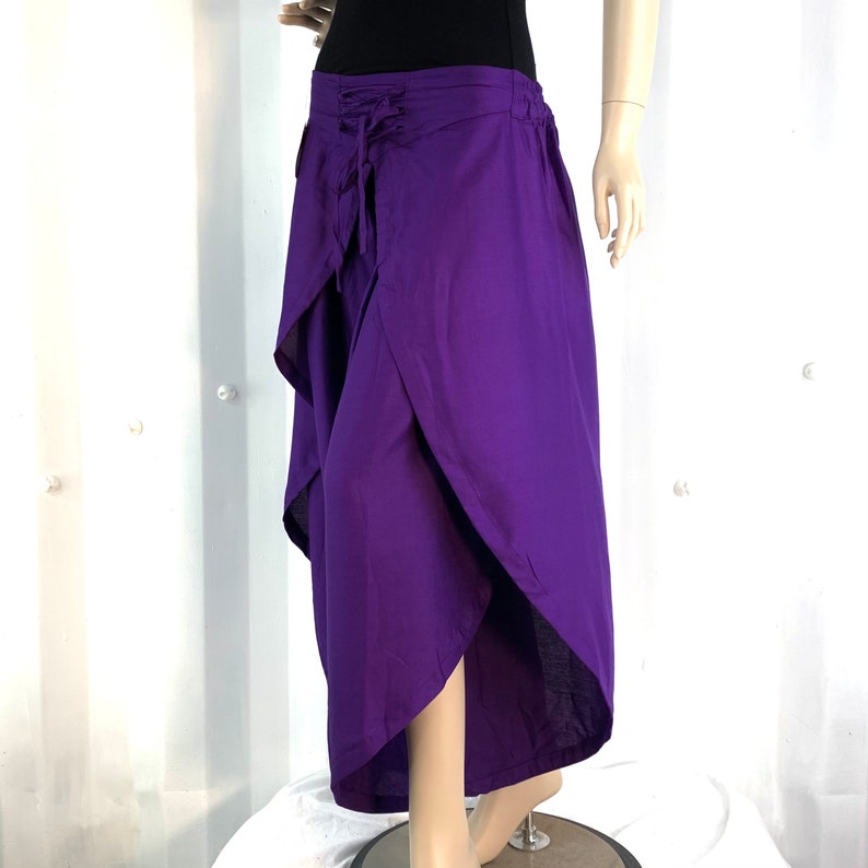 Purple Tulip Palazzo Pants in Rayon Split open leg harem trouser Why buy boring image 4