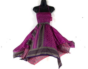 Tatiana Fairy Dress 41" (104cm) Long, One Size; Silk Maxi Summer Dress, Tall Girl Sundress, SKU: 902-9220