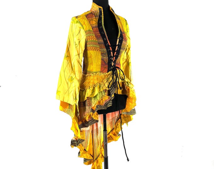 M. Seraphina Corset Dress, Silk, Long Sleeves, Handmade. SKU:1006-9319