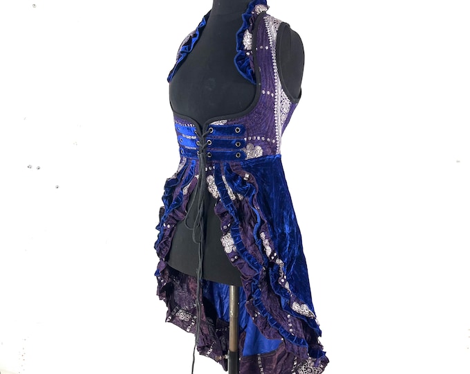 M. Celeste Velvet Underbust Corset Dress with adjustable skirt SKU:2122-9495
