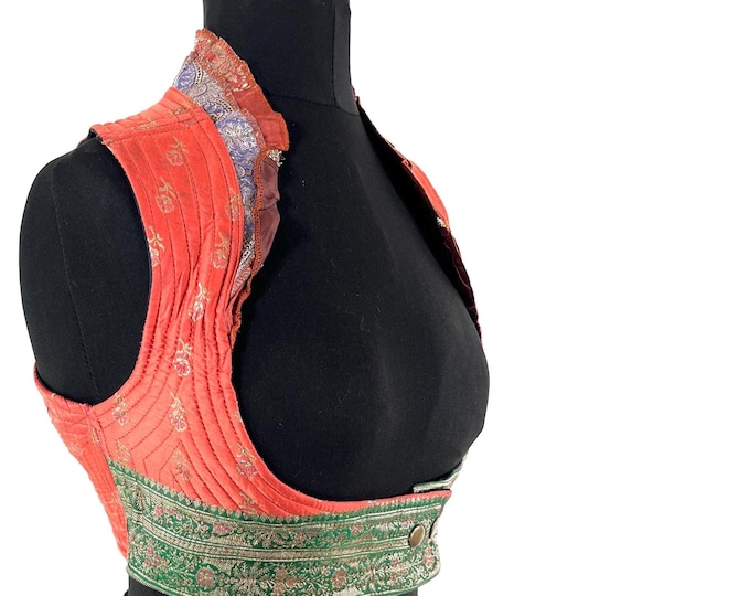 M. Underbust Corset Bustier Silk Brocade Top  SKU:442-9360