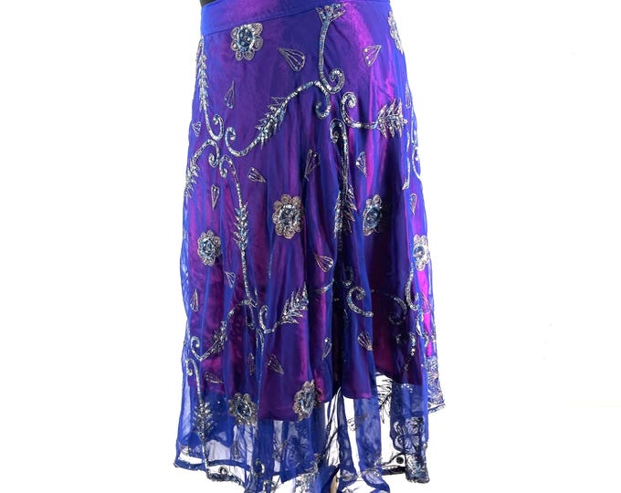 Aari Tari Midi Wrap Skirt - 2 layer (SKU:2011-9870)