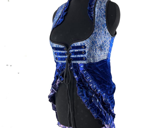 2XL. Celeste Velvet Underbust Corset Dress with adjustable skirt SKU:2125-9533