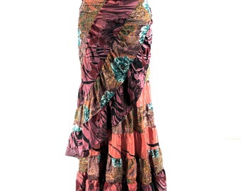 Kezia Gypsy Silk Wrap Skirt - Can be worn as a dress  (SKU:930-9927)