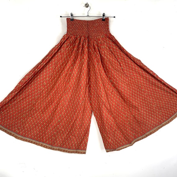 2XL. Culotte Corlissa Plus Talla Grande en Seda de Verano. Cintura elastica ideal para una figura mas completa. Pantalones palazzo de pierna ancha SKU 837 5227 Etsy Mexico