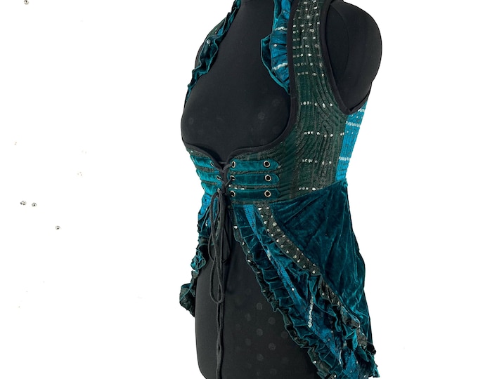 L. Celeste Velvet Underbust Corset Dress with adjustable skirt SKU:2123-9514