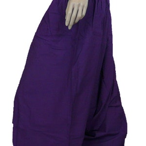 Harem Pants cotton with drop crotch, Purple Afghani Pants. Unisex Ali Baba Trousers Aladdin Pants Yoga Pants image 9