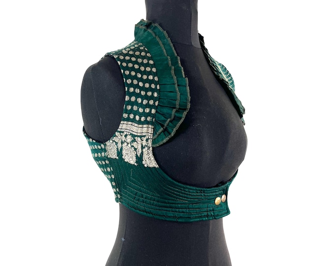 M. Underbust Corset Bustier Silk Brocade Top  SKU:442-9374