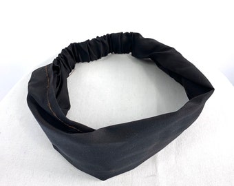 Masque facial bandeau lavable en coton noir. masque antipoussière, bandana, chouchous FIT Tour de tête : 19 à 23 pouces