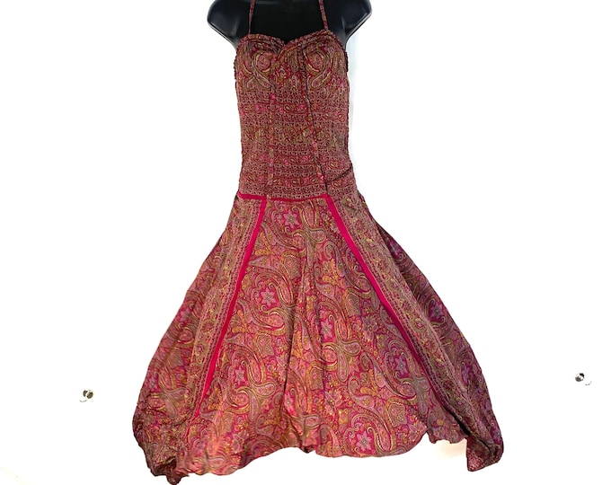 Cosima Jumpsuit - Harem Style. Silk, One size. Women's Dungarees Adult Romper Suit