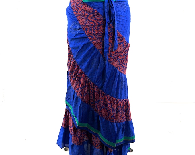 Kezia Gypsy Silk Wrap Skirt OneSize Plus - Can be worn as a dress  (SKU:931-10437)