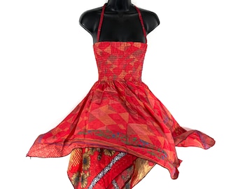 Elvina Fairy Dress; Silky One Size Sundress comfortable & ethical, Length 87cm (34") SKU:901-8344