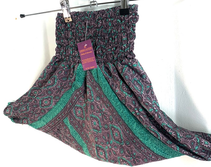 Child Size 2 Silk Harem Pants for toddler, Children's Afghans, drop-crotch, Ali Baba, unisex kids trousers.