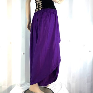 Purple Tulip Palazzo Pants in Rayon Split open leg harem trouser Why buy boring image 5