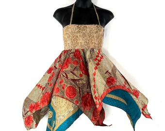 2XL Bust Agetha Midi Silk Fairy Dress - Summer Maternity Dress SKU:908-7363