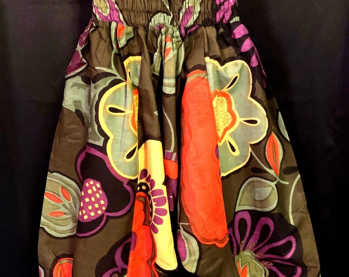 Child. Size 4 Harem Pants, Cotton. Kids Drop-Crotch Trousers, Ali Baba, Afghan Pants in Green & Purple.