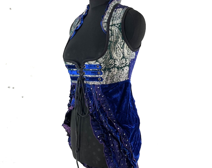 XL. Celeste Velvet Underbust Corset Dress with adjustable skirt SKU:2124-9525