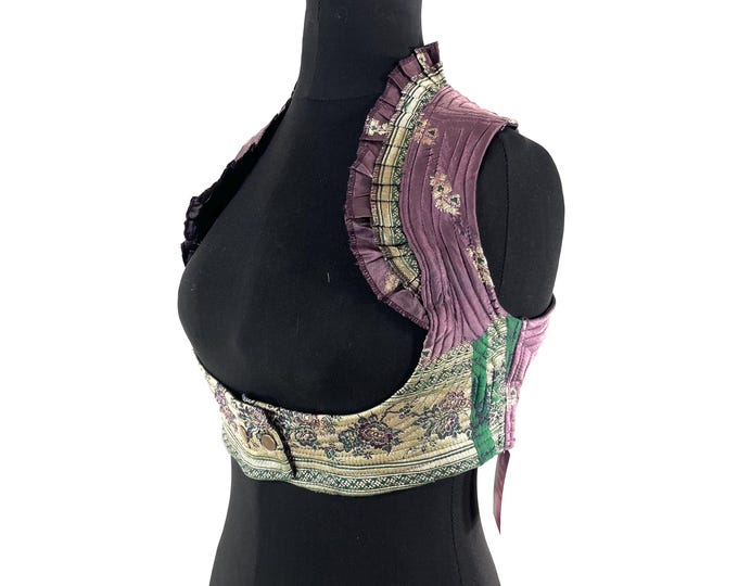 M. Underbust Corset Bustier Silk Brocade Top  SKU:442-9353