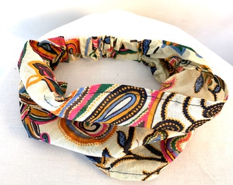 Pink Cotton Washable Headband Face Mask. dust mask, bandana, scrunchies FIT Head circumference 19” to 23”