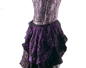 M Elisa Bustier Dress; a long body under-bust corset dress in Silk Brocade. SKU:2004-8304