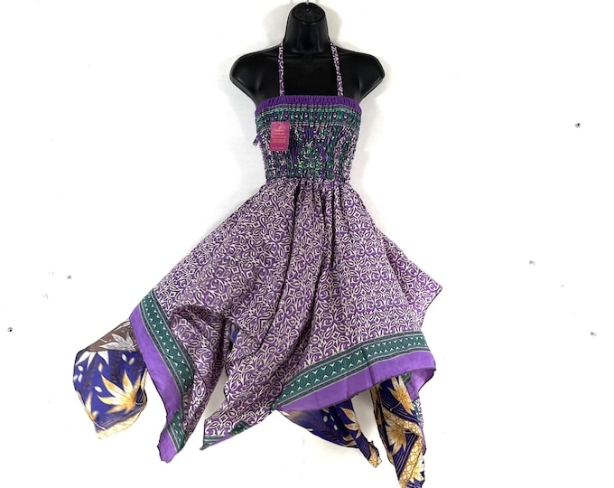 Tatiana Fairy Dress 41" (104cm) Long, One Size; Silk Maxi Summer Dress, Tall Girl Sundress, SKU: 902-9229