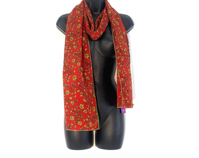 Light Silk Scarf, comes in a Special Carry or Gift Bag 78” (198cm) wide & 12” (30cm) long. The classic beautiful gift for her.