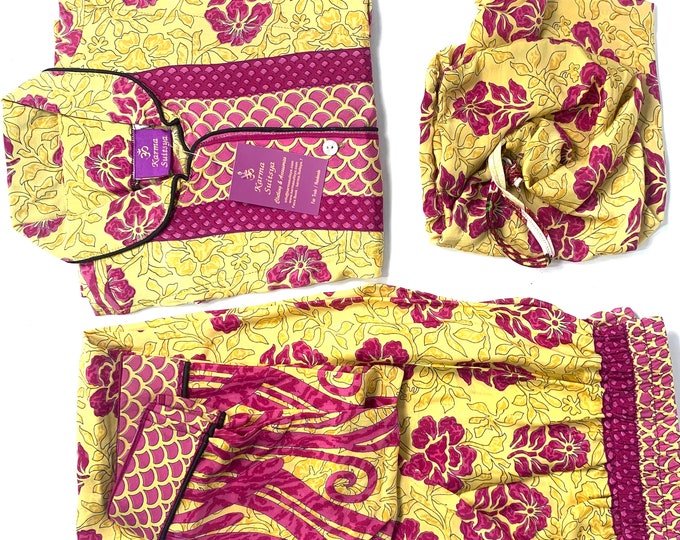 M. Luxury Pyjama Set with matching gift bag Quality Handmade Nightwear. Perfect Valentine Gift for your wife or girlfriend. SKU:726-3812
